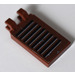 LEGO Reddish Brown Tile 2 x 3 with Horizontal Clips with Shutters and Peeling Paint version 2 Sticker (Angled Clips) (30350)