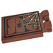 LEGO Reddish Brown Tile 2 x 3 with Horizontal Clips with Spider Web with Spider Sticker (Thick Open &#039;O&#039; Clips) (30350)