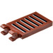 LEGO Reddish Brown Tile 2 x 3 with Horizontal Clips with with Shutter Sticker (&#039;U&#039; Clips) (30350)