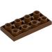 LEGO Reddish Brown Tile 2 x 4 Inverted (3395)