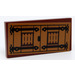 LEGO Reddish Brown Tile 2 x 4 Inverted with Two Doors with Fittings Sticker (3395)