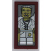 LEGO Reddish Brown Tile 2 x 4 with Monster Portrait Sticker (87079)