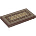 LEGO Reddish Brown Tile 2 x 4 with Rug Sticker (87079)