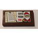 LEGO Reddish Brown Tile 2 x 4 with &#039;SANTA NEEDS YOU&#039;, Santa, List Sticker (87079)