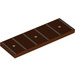 LEGO Reddish Brown Tile 2 x 6 with Guitar Fretboard (Frets 5-9) (69729)