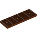 LEGO Rudo brązowy Płytka 2 x 6 z Guitar Fretboard (Frets 5-9) (69729 / 80159)