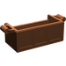 LEGO Roodachtig Bruin Treasure Chest Onderzijde zonder sleuven in de achterkant