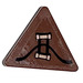 LEGO Rötlich-braun Dreieckig Sign mit Griffe, Schwarz Line (Links) Aufkleber mit geteiltem Clip (30259)