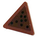 LEGO Rötlich-braun Dreieckig Sign mit Nine Schwarz Dots Aufkleber mit geteiltem Clip (30259)