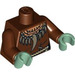 LEGO Roodachtig Bruin Troll Torso met Tand Necklace (973 / 76382)