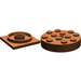 LEGO Reddish Brown Turntable 4 x 4 Base with Same Color Top (3403 / 73603)