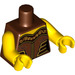 LEGO Reddish Brown Warrior Woman Torso (973 / 88585)