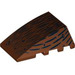 LEGO Reddish Brown Wedge 4 x 4 Triple Curved without Studs with Wood Grain (47753 / 92934)