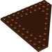 LEGO Reddish Brown Wedge Plate 10 x 10 without Corner without Studs in Center (92584)