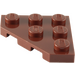 LEGO Roodachtig Bruin Wig Plaat 3 x 3 Hoek (2450)