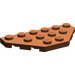 LEGO Roodachtig Bruin Wig Plaat 3 x 6 met 45º Hoeken (2419 / 43127)