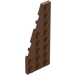 LEGO Rødbrun Kile Plate 3 x 8 Vinge Venstre (50305)