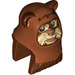 LEGO Reddish Brown Wicket Ewok Head with Tan Face  (15050 / 50107)