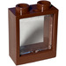 LEGO Reddish Brown Window 1 x 2 x 2 without Sill with Transparent Glass