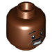 LEGO Reddish Brown Winston Zeddemore Minifigure Head (Recessed Solid Stud) (3626 / 18874)