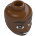 LEGO Reddish Brown Zac Minidoll Head (92198 / 102333)