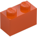 LEGO Reddish Orange Brick 1 x 2 with Bottom Tube (3004 / 93792)