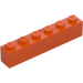 LEGO Reddish Orange Brick 1 x 6 (3009)