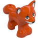 LEGO Roodachtig oranje Fox met Wit Oren en Whiskers (19532)