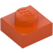 LEGO Roodachtig oranje Plaat 1 x 1 (3024 / 30008)