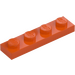 LEGO Rødaktig oransje Plate 1 x 4 (3710)