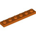 LEGO Rötlich orange Platte 1 x 6 (3666)