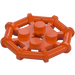 LEGO Roodachtig oranje Plaat 2 x 2 met Staaf Kader Octagonal (ronde noppen) (75937)