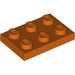 LEGO Reddish Orange Plate 2 x 3 (3021)