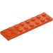 LEGO Rødaktig oransje Plate 2 x 8 (3034)