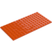 LEGO Reddish Orange Plate 8 x 16 (92438)