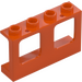 LEGO Reddish Orange Window Frame 1 x 4 x 2 (Plane) with Hollow Studs (61345)