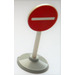 LEGO Road Sign (old) round with no entry pattern with base Type 1