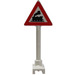 LEGO Road Sign Triangle with Locomotive Pattern (649)