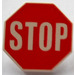LEGO Roadsign Clip-on 2 x 2 Octagonal with Stop