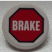 LEGO Roadsign Clip-en 2 x 2 Circular con &#039;BRAKE&#039; en Rojo Octagon Pegatina (30261)