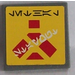 LEGO Roadsign Clip-on 2 x 2 Square with Alien Characters Sticker with Open &#039;U&#039; Clip (15210)