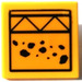 LEGO Roadsign Clip-on 2 x 2 Square with Bridge Rockslide Sticker with Open &#039;U&#039; Clip (15210)