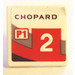 LEGO Roadsign Clip-en 2 x 2 Cuadrado con CHOPARD P1 2 Izquierda Pegatina con clip abierto &quot;O&quot; (15210)