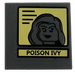 LEGO Roadsign Clip-aan 2 x 2 Vierkant met &#039;POISON IVY&#039; Sticker met open &#039;O&#039;-clip (15210)