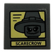 LEGO Roadsign Clip-aan 2 x 2 Vierkant met &#039;SCARECROW&#039; Sticker met open &#039;O&#039;-clip (15210)