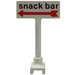 LEGO Roadsign Rectangle con Snack Barra Sign