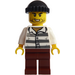 LEGO Robber met Zwart Gebreid Pet Minifiguur