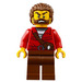LEGO Robber avec Full Beard et rouge Fringe Shirt Figurine