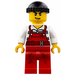 LEGO Robber with Striped Shirt and Stained Red Overalls Minifigure