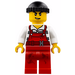 LEGO Robber med Striped Skjorte og Stained Rød Overalls Minifigur